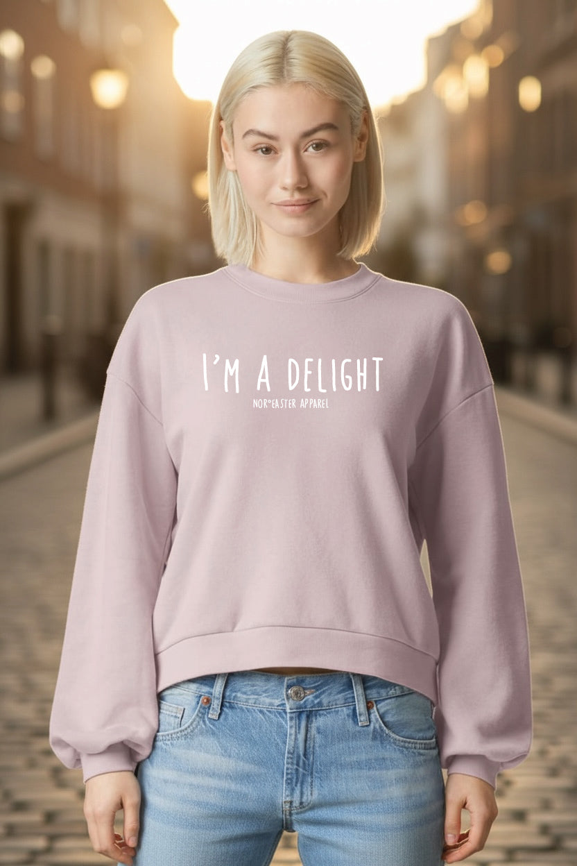 I'm A Delight Cropped Women's Sweater