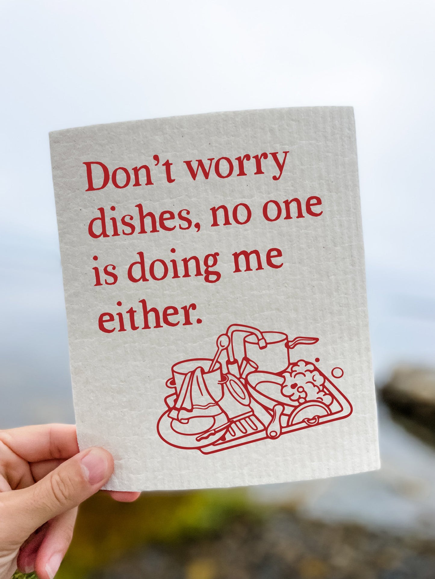 Don't Worry Swedish Dishcloth