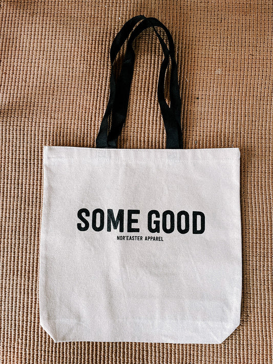 Natural Some Good Reusable Tote Bag