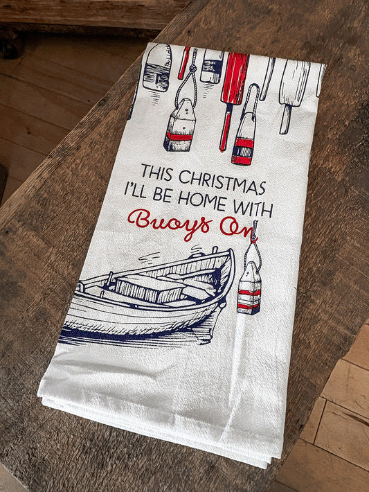 Home With Buoys On Tea Towel