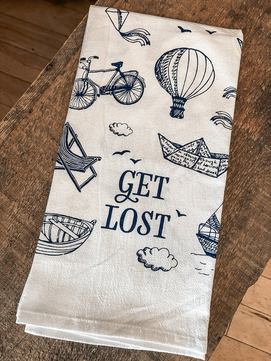 Get Lost Tea Towel