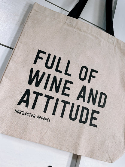 Wine & Attitude Reusable Tote Bag