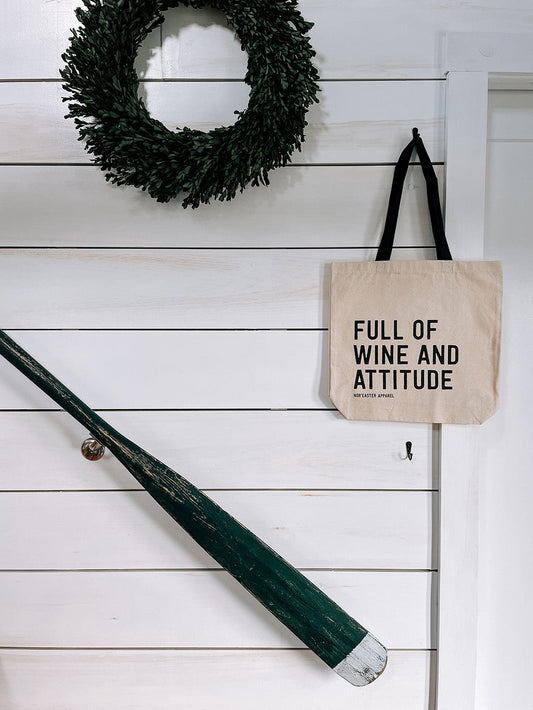 Wine & Attitude Reusable Tote Bag