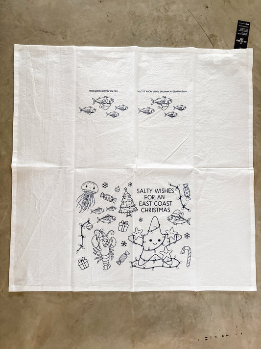 Salty Wishes Flour Sack Cotton Tea Towel