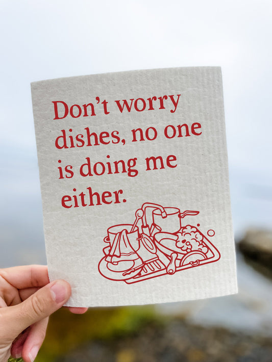 Don't Worry Swedish Dishcloth