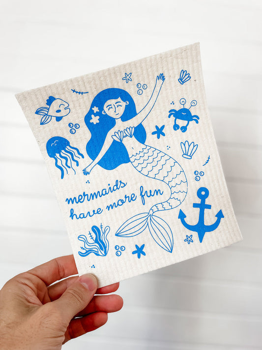 Mermaid Swedish Dishcloth