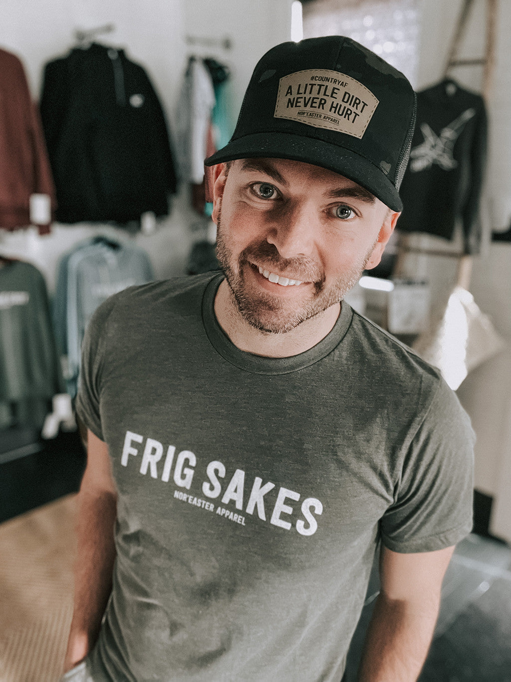 Frig Sakes Heather Green Boyfriend Tee